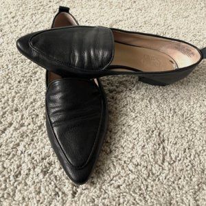 Franco Sarto black pointed toe loafer